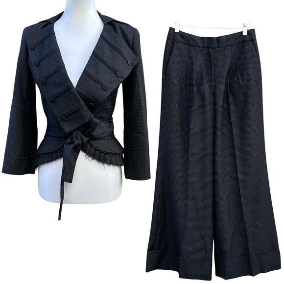 L.A.M.B Womens 2 Piece Blazer Pant Suit, 2005 Dark Navy - Picture 2 of 13